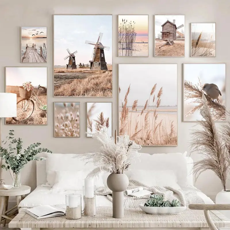 Beige Landscape Wall Art Poste - Orchard Sprayer Tractor 评论和价格