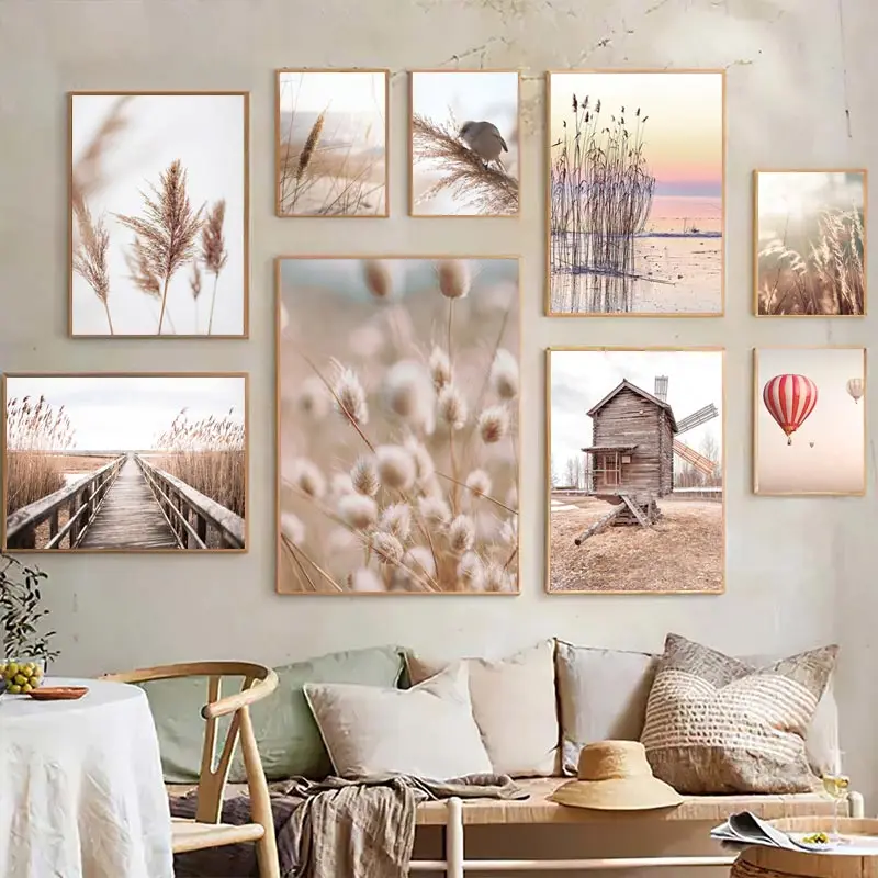 Beige Landscape Wall Art Poste - Orchard Sprayer Tractor 评论和价格
