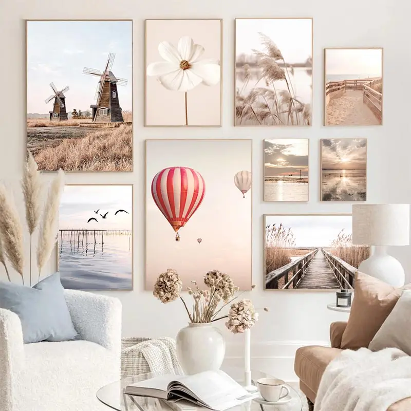 Beige Landscape Wall Art Poste - Orchard Sprayer Tractor 评论和价格